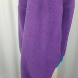 Woolrich Teton Pullover 1/4 Zip Up Fleece Jacket Womens L Purple Turquoise USA