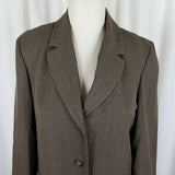 Alfred Dunner Petites Baker Street Polyester Blazer Jacket Womens 10P Blue NOS