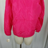 Woolrich Woman Neon Packaway Magenta Windbreaker Jacket Womens M 90s Loud Vtg