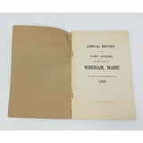 Annual Report Town Officers of Windham Maine February 1 1923 Cumberland County