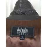 Wilsons Leather Pelle Studio Brown Snake Alligator Look Trench Coat Womens S