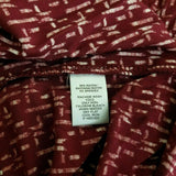 Ann Taylor Loft Blouson Scoop Neck Tie Waist Summer Dress Womens M Brick Red