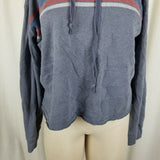 American Eagle Rainbow Stripe Hooded Pullover Sweatshirt Jacket Hoodie Womens M