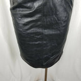 Wilsons Leather Fitted Sexy Black Pencil Skirt Womens 6 Stretch Waist Biker Knee