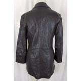 Wilsons Leather Pelle Studio Brown Snake Alligator Look Trench Coat Womens S