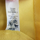 Ann Taylor Factory Wrap Side Tie Yellow Chiffon Midi Dress Womens L NWT $110