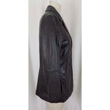 Wilsons Leather Pelle Studio Brown Snake Alligator Look Trench Coat Womens S