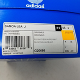 ADIDAS Samoa Lea J G20686 Boys Girls sz 4 White/Black Originals Leather Classics