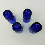 5" AVON Royal Sapphire 14 Oz Flat Tumbler Set of 4 France Tall Glasses Cobalt