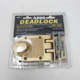 Abus Jimmyproof Deadlock Single Cylinder w/ 2 Keys and Thumb Turn Brass 850C NOS