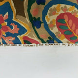 1+ Yards Saloomey For Bloomcraft Screenprint Fabric Material P-9510 Abstract