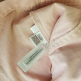 Ann Taylor Loft Baby Pink Cropped Trucker Denim Jean Jacket Womens XS 3/4 Sleeve