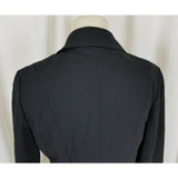Ann Taylor Loft Petites Cropped Ruffled Tailored Black Wool Jacket Womens sz 6P