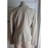 Ann Taylor Loft Ivory Cropped Fitted Multi Pocket Blazer Field Jacket Womens 6