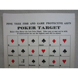 20 Vintage Pine Tree Fish & Game Assn. Poker Paper Targets Rifle Pistol Shooting