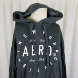 Aero New York City Hooded Pullover Sweatshirt Hoodie Womens XL Aeropostale Black