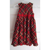 Wonder Kids Tartan Scotch Plaid Long Maxi Sash Bow Dress + Bloomers Girls 24M