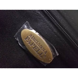 Adrianna Papell Black Velvet Fabric Clutch Bag Purse Handbag Leather Gold Buckle