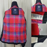 American Eagle Wool Military Double Breasted Peacoat Jacket Womens S Navy Blue