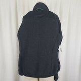 Woolrich Black Berber Fleece Full Zip Up Fitted Funnel Neck Jacket Womens S