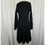 Ann Taylor Loft Petites Wool Fit & Flare Cable Knit Sweater Dress Womens MP