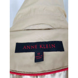Anne Klein Long Belted Double Breasted Classic Military Trench Coat Womens 12