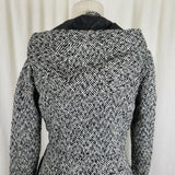 Aeropostale Hooded Wool Herringbone Fit & Flare Double Breasted Peacoat Womens M