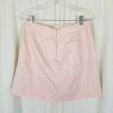 Adidas Stretch Tennis Golf Skort Skirt + Shorts Womens 10 Pastel Pink Cotton