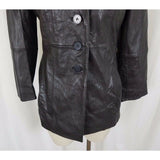 Wilsons Leather Pelle Studio Brown Snake Alligator Look Trench Coat Womens S