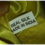 Yellow Floral Silk Sea Shells Wooden Handles Handbag Bag Clutch Purse Flowers