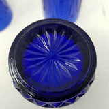 5" AVON Royal Sapphire 14 Oz Flat Tumbler Set of 4 France Tall Glasses Cobalt