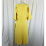 Ann Taylor Factory Wrap Side Tie Yellow Chiffon Midi Dress Womens S NWT $110