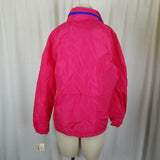 Woolrich Woman Neon Packaway Magenta Windbreaker Jacket Womens M 90s Loud Vtg