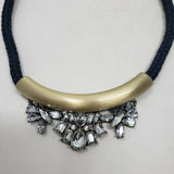 Ann Taylor Loft Paste Faux Diamond Statement Necklace Contemporary Bib Choker