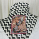 Z By Zelda Black & White Cropped Wool Chevron Striped Jacket Blazer Womens 6 USA