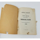Annual Report Town Officers of Windham Maine February 1 1928 Cumberland County