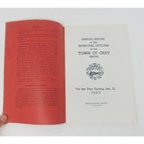 Annual Report Town Municipal Officers of Gray Maine 1963 Cumberland County Book