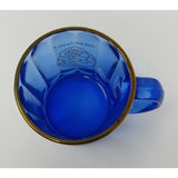 1998 Rose Parade Pasadena University High School Cougars Glass Mug Cobalt Gold