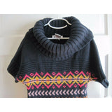 Willow Blossom Nordic Fair Isle Cowl Neck Knit Sweater Dress Girls M 10 12 SS