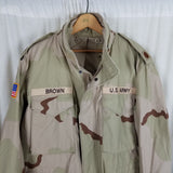 US GI Desert Camo M65 Field Jacket BDU Cold Weather Coat Mens L 1999 Camouflage