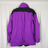 Obermeyer Orange Blossom Reversible 80s Puffer Ski Winter Parka Jacket Womens 18