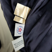 Bill Blass Navy Double Breasted Epaulets Cape Top Maxi 80s Trench Coat Womens 6