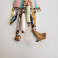 Vintage Fogg Abstract Dream Catcher Single Earrings Statement Pin Brooch Jewelry