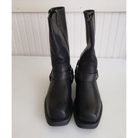 Harley Davidson Cambrelle Mega Harness Hi Biker Boots Square Toe Mens 10.5 91345