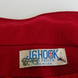 Vintage JG Hook Red Wool Half Belted Back Fit & Flare Peacoat Coat Womens S Demi