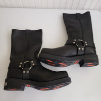 Harley Davidson Cambrelle Mega Harness Hi Biker Boots Square Toe Mens 10.5 91345