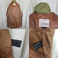 Georgetown Leather Design Leather Suede Wrap Jacket Coat Womens L Belt Tie Sash