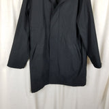 Vintage Chaps All Weather Trench Coat Placket Front Mens sz 44L Black 3/4 Length