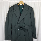 Military Issue Army Serge Green Wool Overcoat AG-44 Peacoat Trench Coat Mens 38L