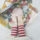 Vintage Handmade Raggedy Ann Rag Doll Outfit Dress Apron I Love You Heart